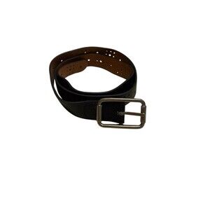 Relic Perforated Belt Reversible Size 1X Black Brown Vegan Leather